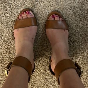 Michael Michael Kors tan block heel